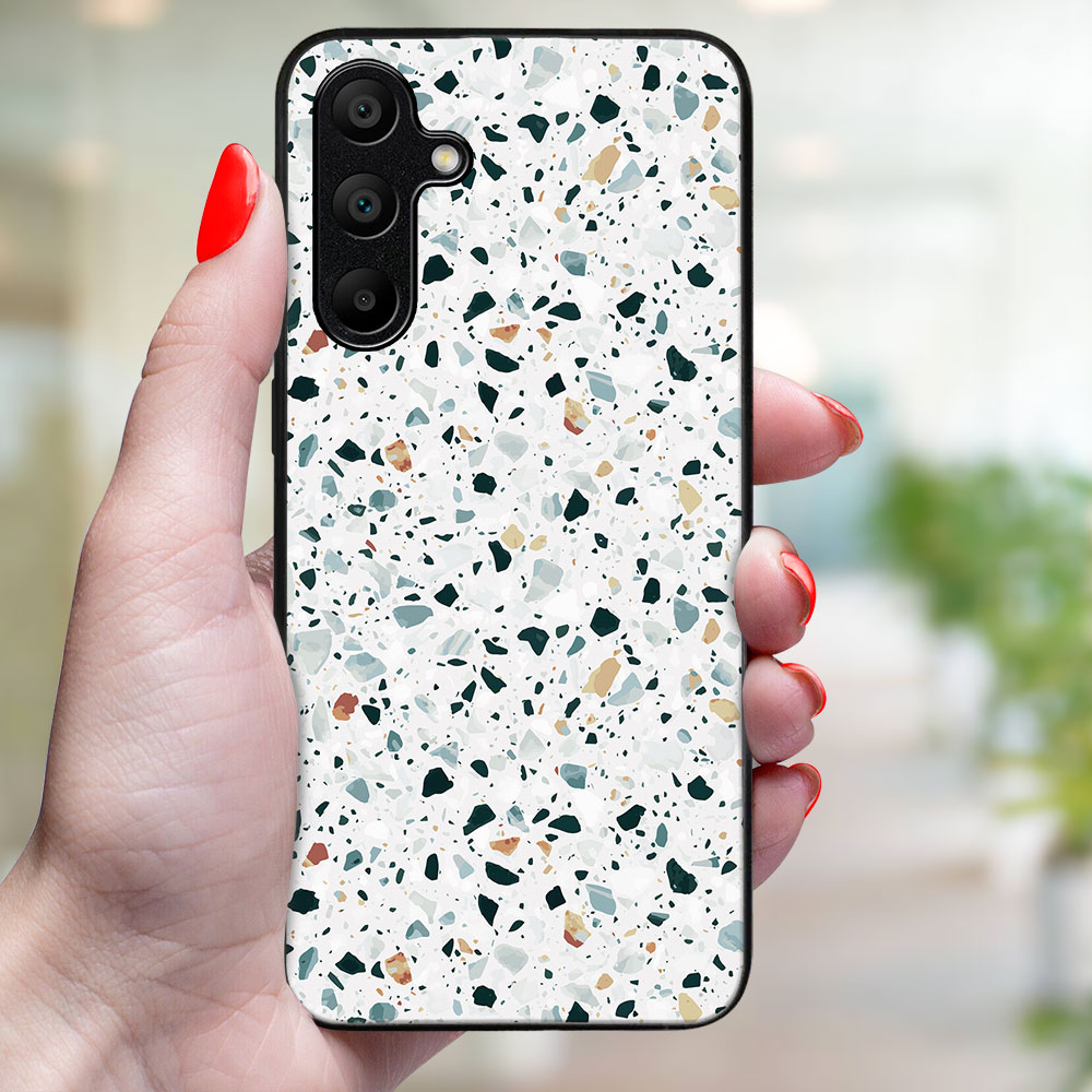 MY ART Husă De Protecție Pentru Samsung Galaxy A35 5G GREY TERRAZZO (163)