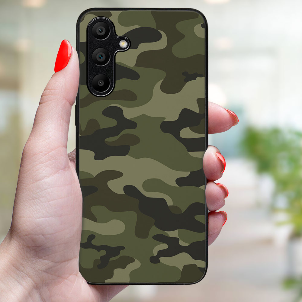 MY ART Husă De Protecție Pentru Samsung Galaxy A35 5G GREEN CAMO (235)