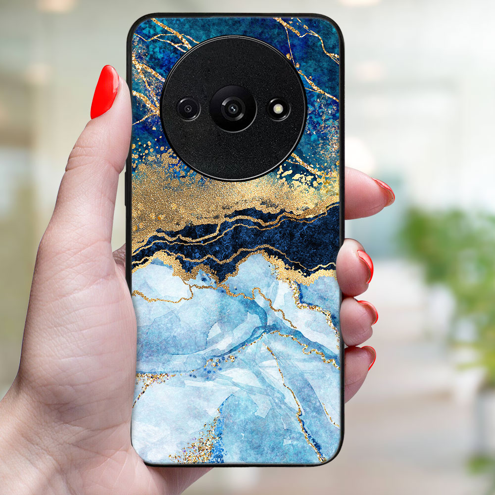 MY ART Husă De Protecție Pentru Xiaomi Redmi A3 BLUE MARBLE (141)