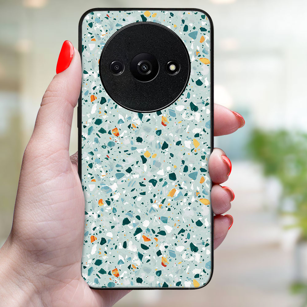 MY ART Husă De Protecție Pentru Xiaomi Redmi A3 BLUE TERRAZZO (164)