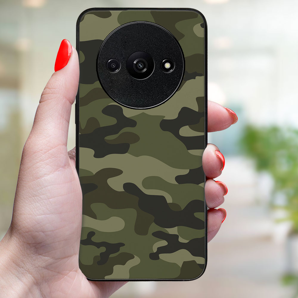 MY ART Husă De Protecție Pentru Xiaomi Redmi A3 GREEN CAMO (235)