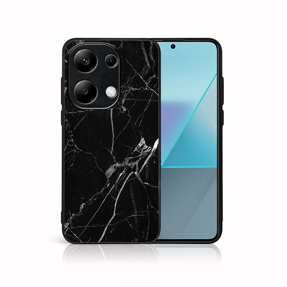 MY ART Husă De Protecție Pentru Xiaomi Redmi Note 13 BLACK MARBLE (142)