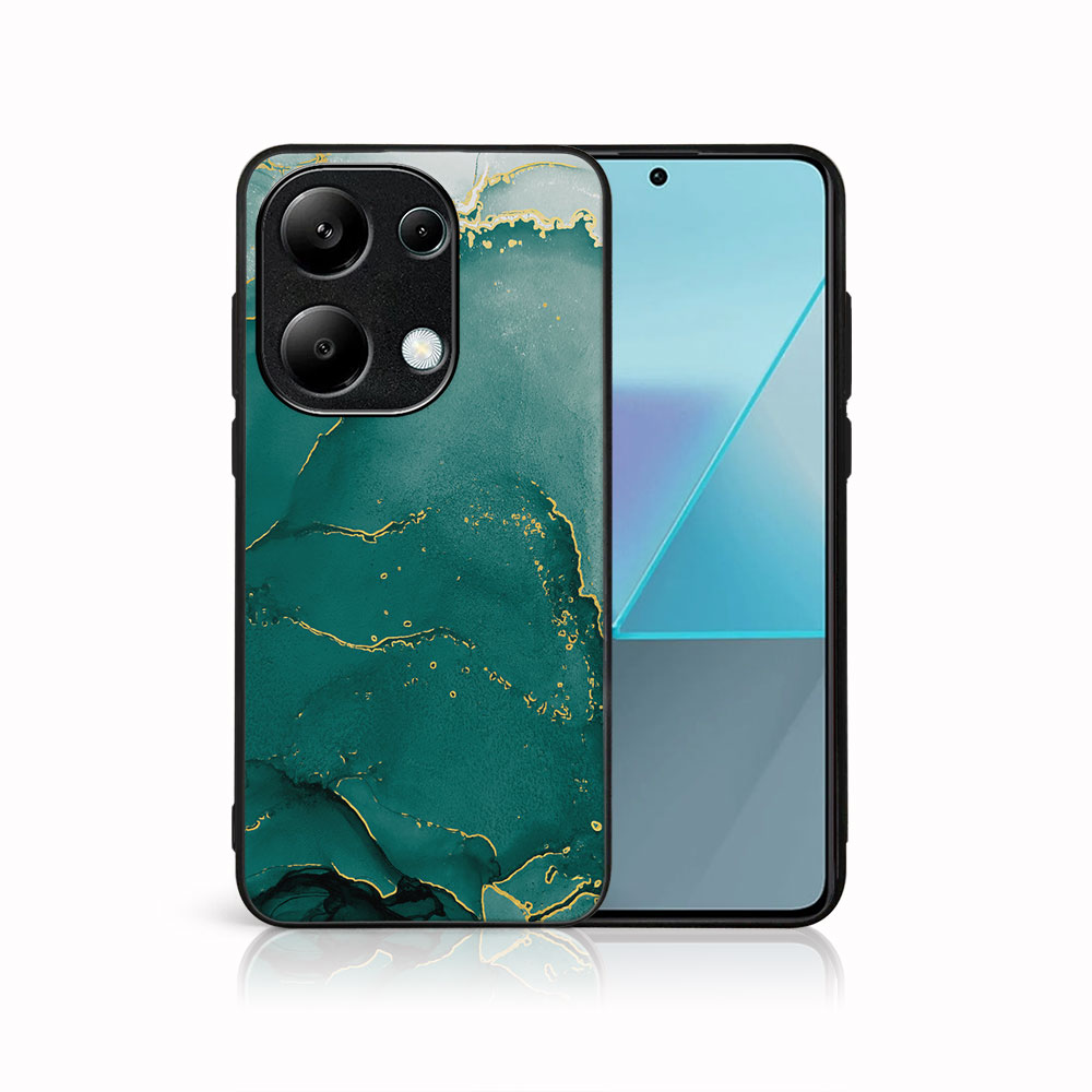 MY ART Husă De Protecție Pentru Xiaomi Redmi Note 13 GREEN MARBLE (145)