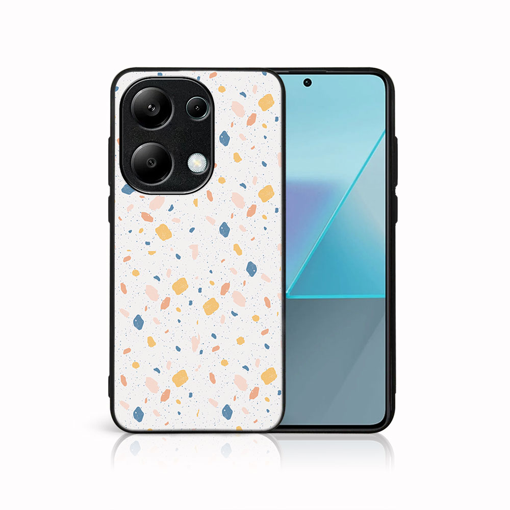 MY ART Husă De Protecție Pentru Xiaomi Redmi Note 13 ORANGE TERRAZZO (165)