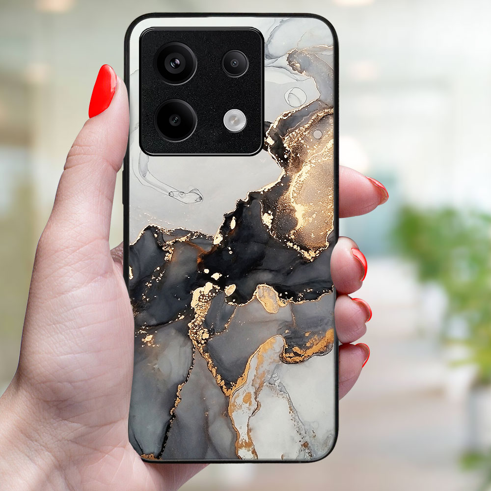 MY ART Husă De Protecție Pentru Xiaomi Redmi Note 13 5G GREY MARBLE (140)