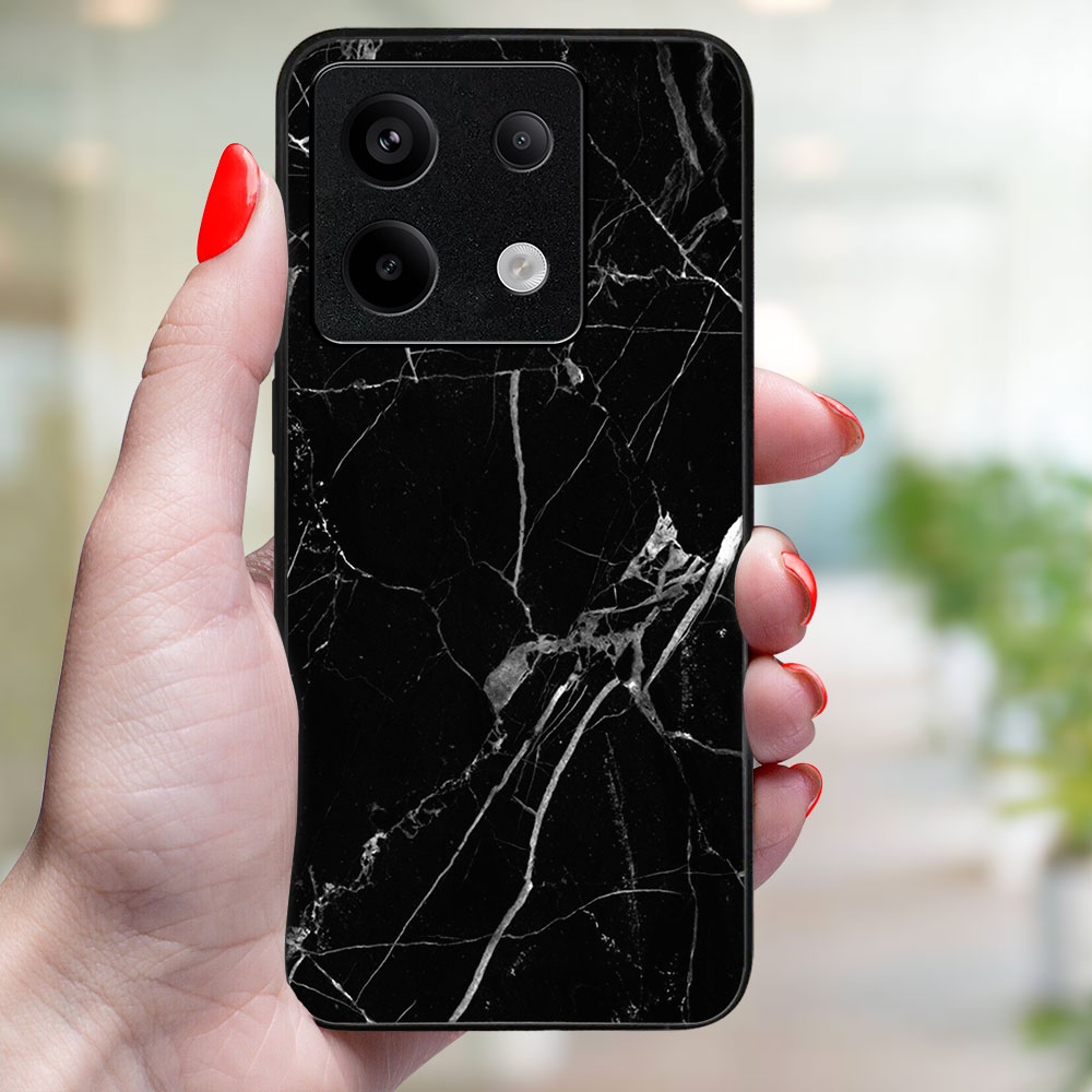 MY ART Husă De Protecție Pentru Xiaomi Redmi Note 13 Pro 5G BLACK MARBLE (142)