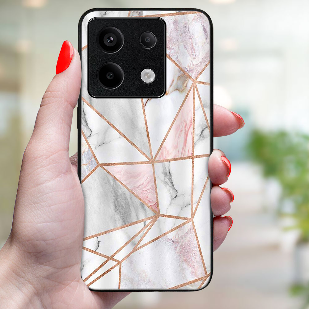 MY ART Husă De Protecție Pentru Xiaomi Redmi Note 13 Pro 5G PINK MARBLE (143)