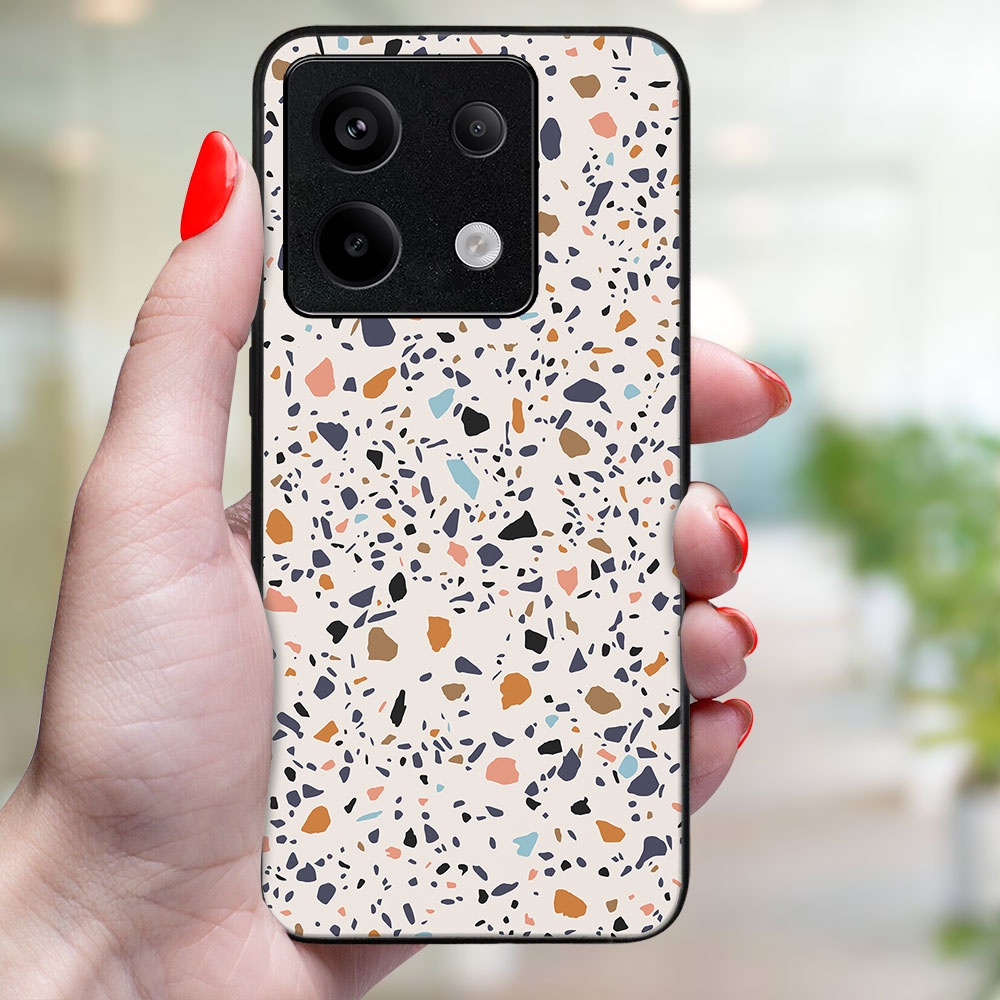 MY ART Husă De Protecție Pentru Xiaomi Redmi Note 13 5G BEIGE TERRAZZO (162)