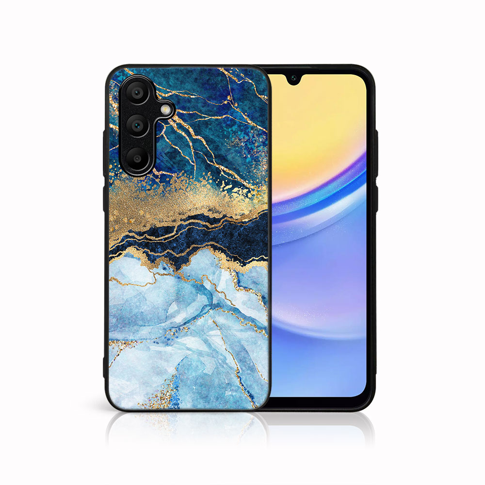 MY ART Husă De Protecție Pentru Samsung Galaxy A15 BLUE MARBLE (141)