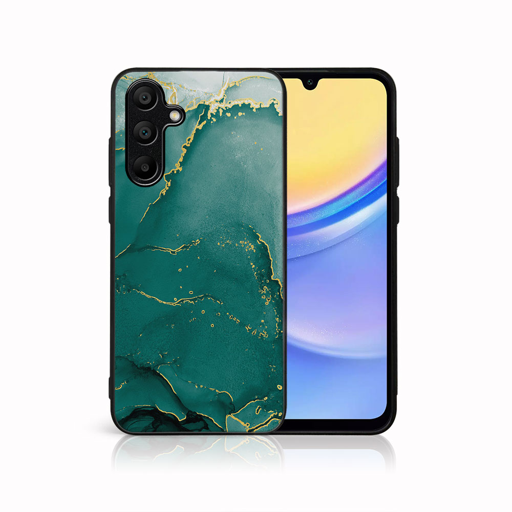 MY ART Husă De Protecție Pentru Samsung Galaxy A15 GREEN MARBLE (145)