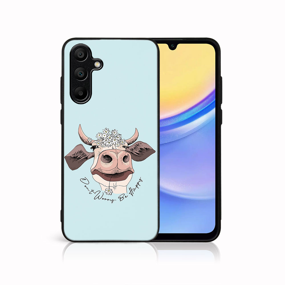 MY ART Husă De Protecție Pentru Samsung Galaxy A15 HAPPY COW (181)