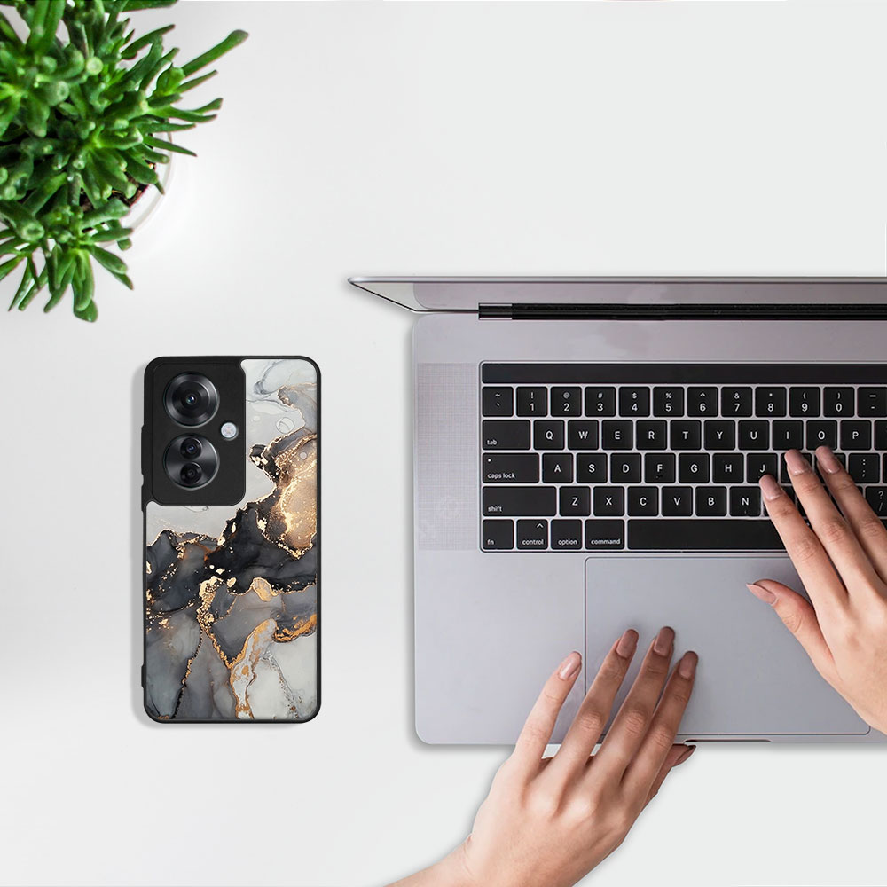 MY ART Husă De Protecție Pentru Oppo Reno11 F 5G GREY MARBLE (140)