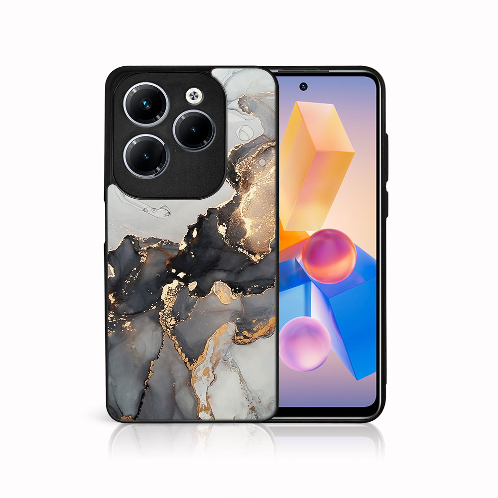 MY ART Husă De Protecție Pentru Infinix Hot 40 / Hot 40 Pentru GREY MARBLE (140)