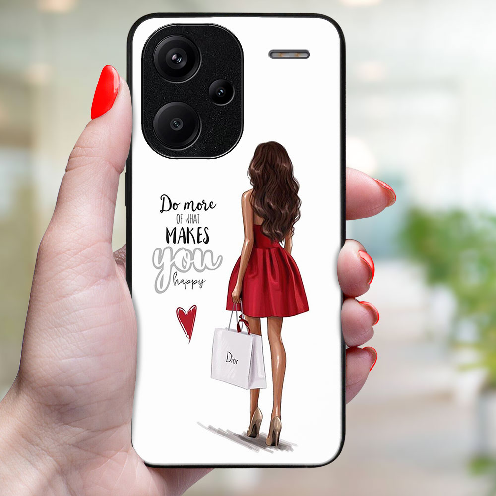 MY ART1 Carcasă De Protecție Pentru Xiaomi Redmi Note 13 Pro+ 5G RED DRESS (137)