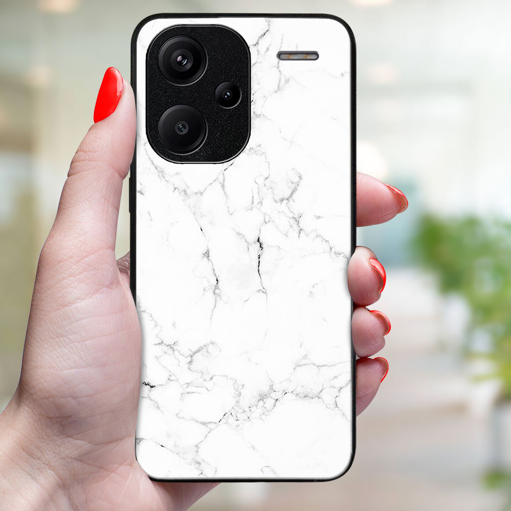 MY ART Ochranný Obal Pre Xiaomi Redmi Note 13 Pro+ 5G WHITE MARBLE (144)