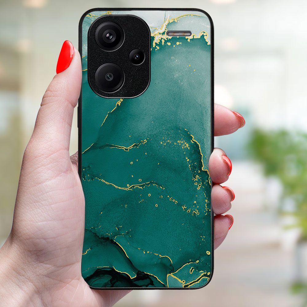 MY ART Husă De Protecție Pentru Xiaomi Redmi Note 13 Pro+ 5G GREEN MARBLE (145)