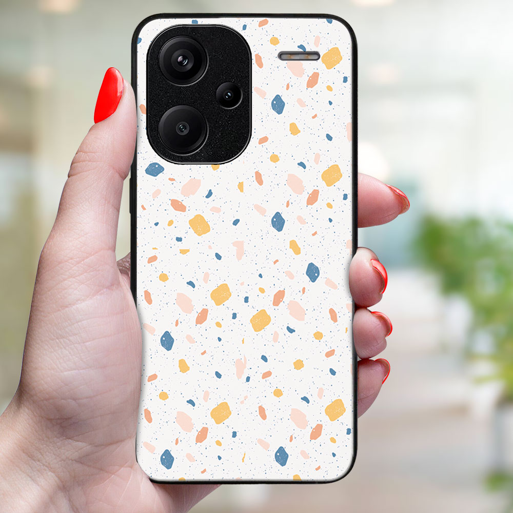 MY ART Husă De Protecție Pentru Xiaomi Redmi Note 13 Pro+ 5G ORANGE TERRAZZO (165)