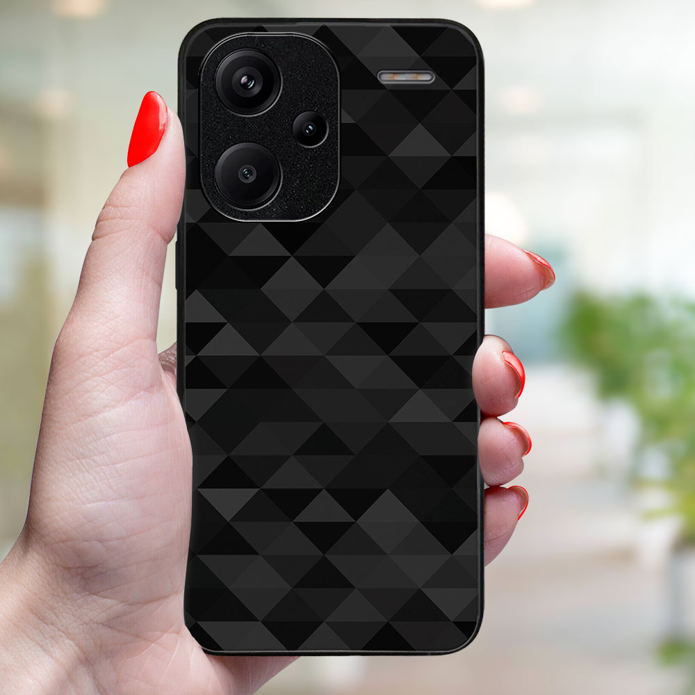 MY ART Husă De Protecție Pentru Xiaomi Redmi Note 13 Pro+ 5G BLACK TRIANGURI (232)