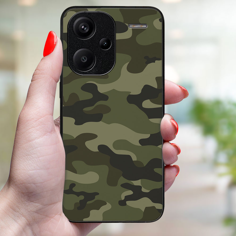 MY ART Husă De Protecție Pentru Xiaomi Redmi Note 13 Pro+ 5G GREEN CAMO (235)