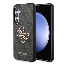 Capa GUESS 4G METAL para Samsung Galaxy S24 Plus 5G cinza