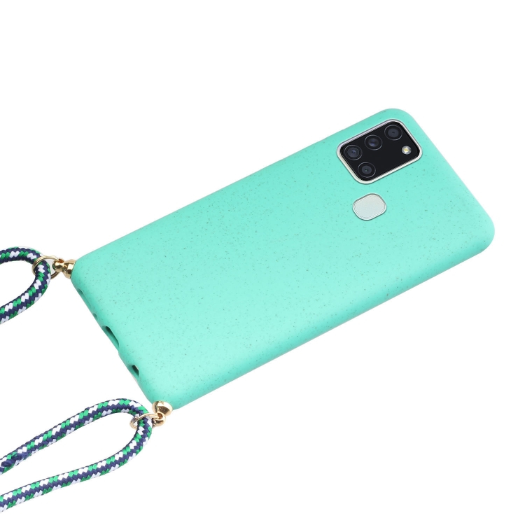 ROPE Husă Cu șir Samsung Galaxy A21s Verde