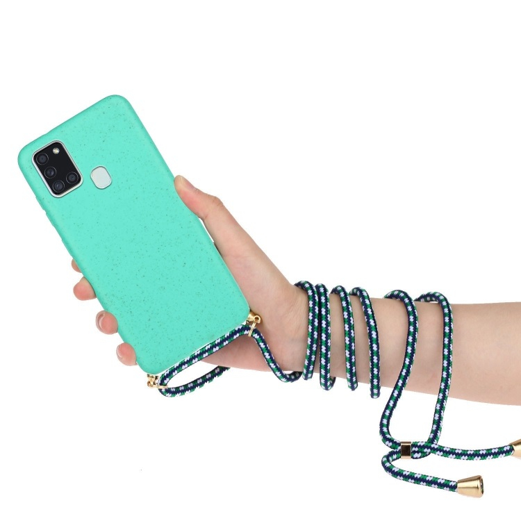 ROPE Husă Cu șir Samsung Galaxy A21s Verde