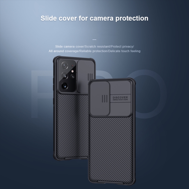 Husa NILLKIN CAMSHIELD PRO Pentru Samsung Galaxy S21 Ultra 5G Negru