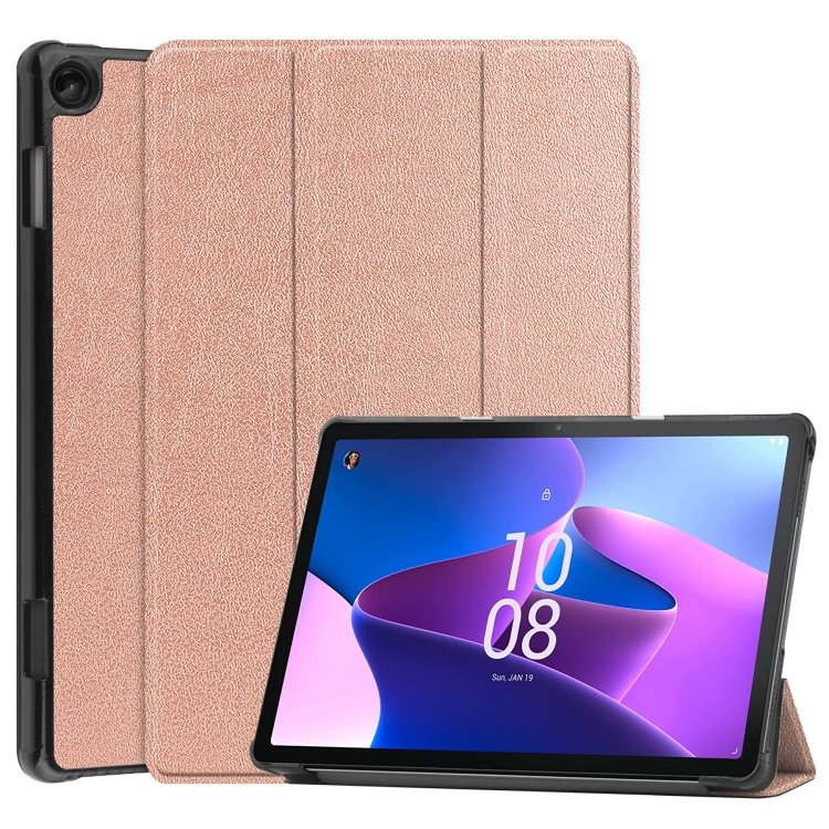 Husă Din LEATHER Pentru Lenovo Tab M10 A Treia Generație Auriu Roz