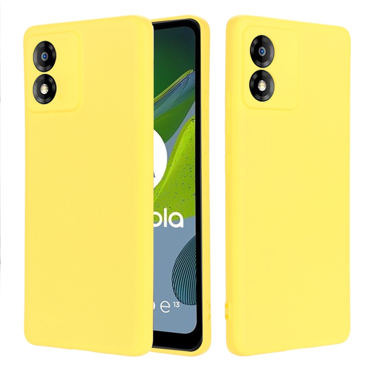 RUBBER Husa De Protectie Pentru Motorola Moto E13 Galbena