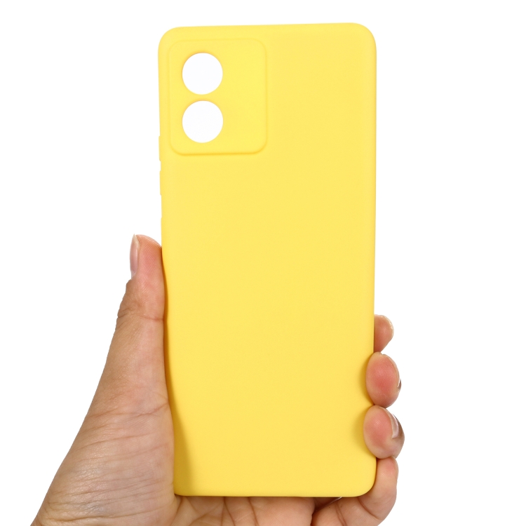 RUBBER Husa De Protectie Pentru Motorola Moto E13 Galbena