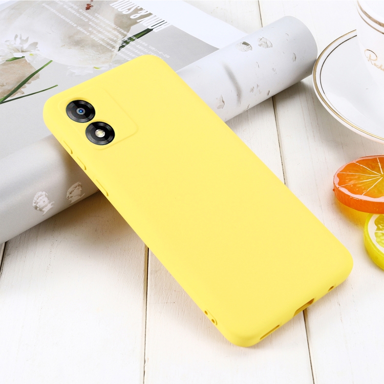 RUBBER Husa De Protectie Pentru Motorola Moto E13 Galbena