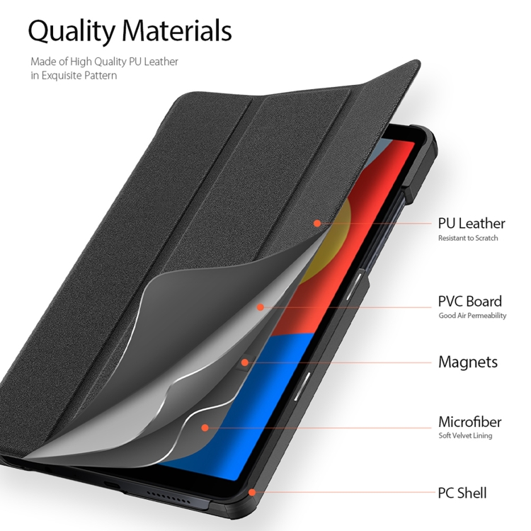 DUX DOMO Husă Rabatabilă Pentru Xiaomi Redmi Pad SE 8.7 Negru