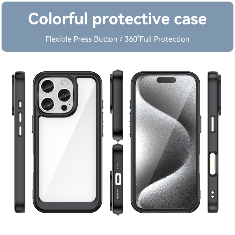 CRYSTAL Husă De Protecție Pentru Apple IPhone 16 Pro Negru