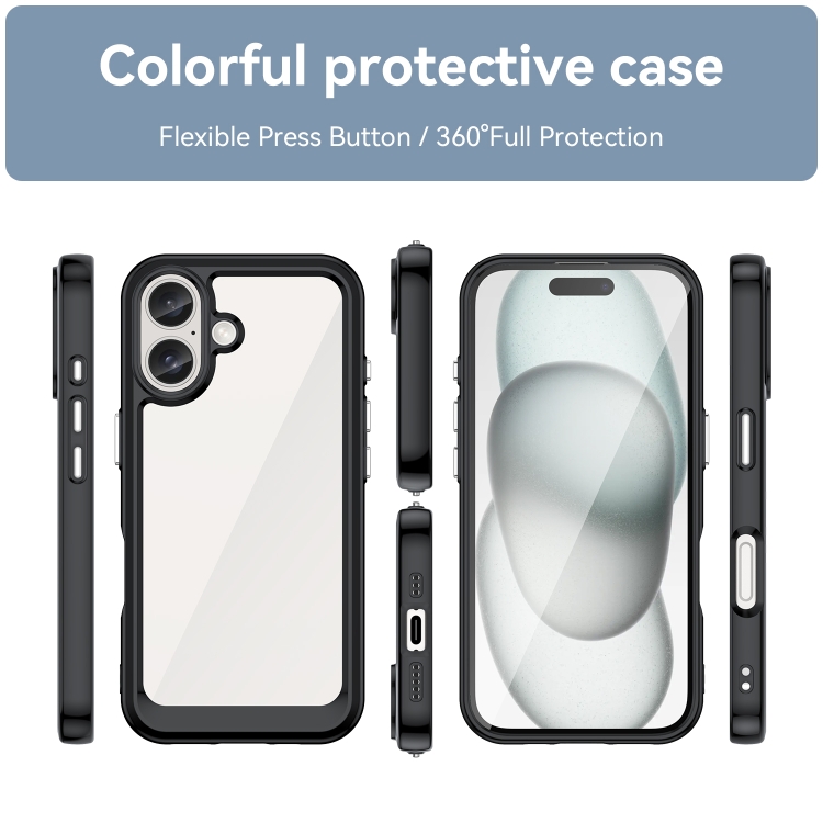 CRYSTAL Husă De Protecție Pentru Apple IPhone 16 Plus Negru