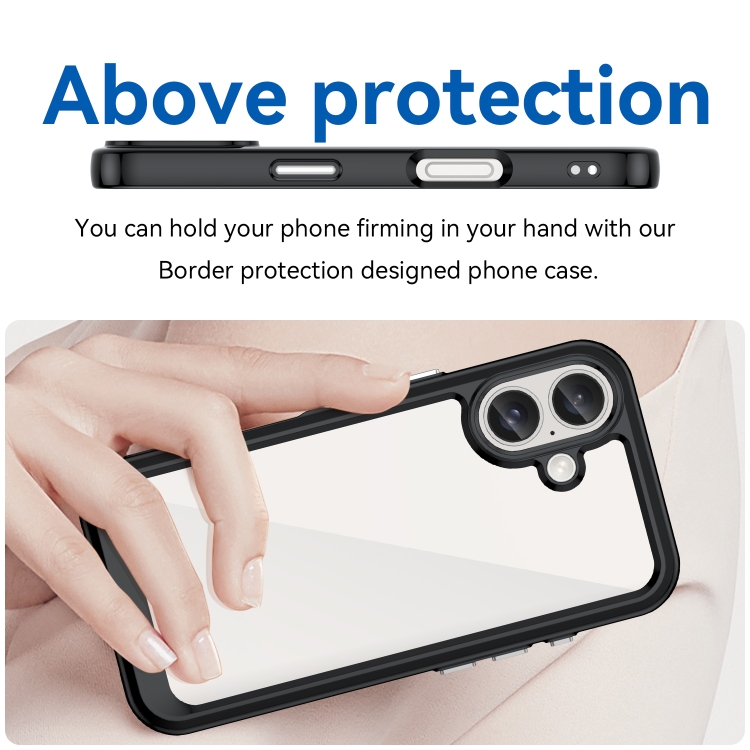 CRYSTAL Husă De Protecție Pentru Apple IPhone 16 Plus Negru