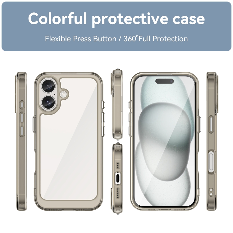 CRYSTAL Husă De Protecție Pentru Apple IPhone 16 Plus Gri