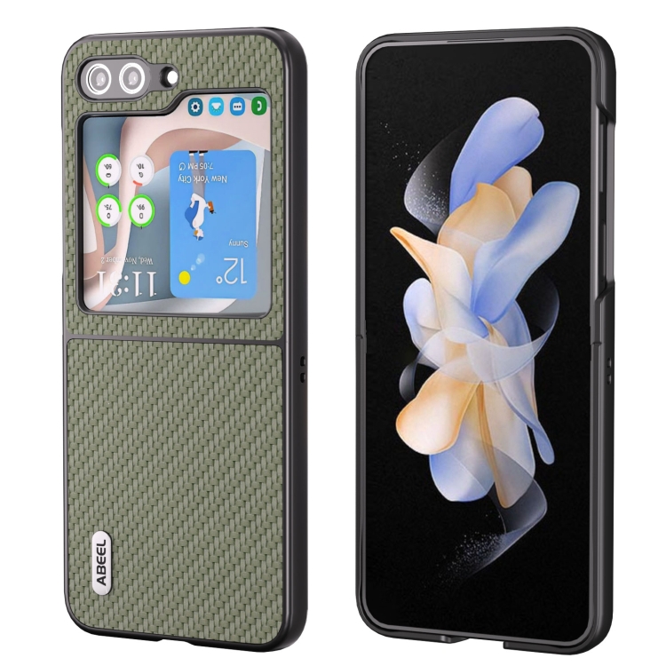 ABEEL CARBON Husa din plastic Samsung Galaxy Z Flip 5 5G verde