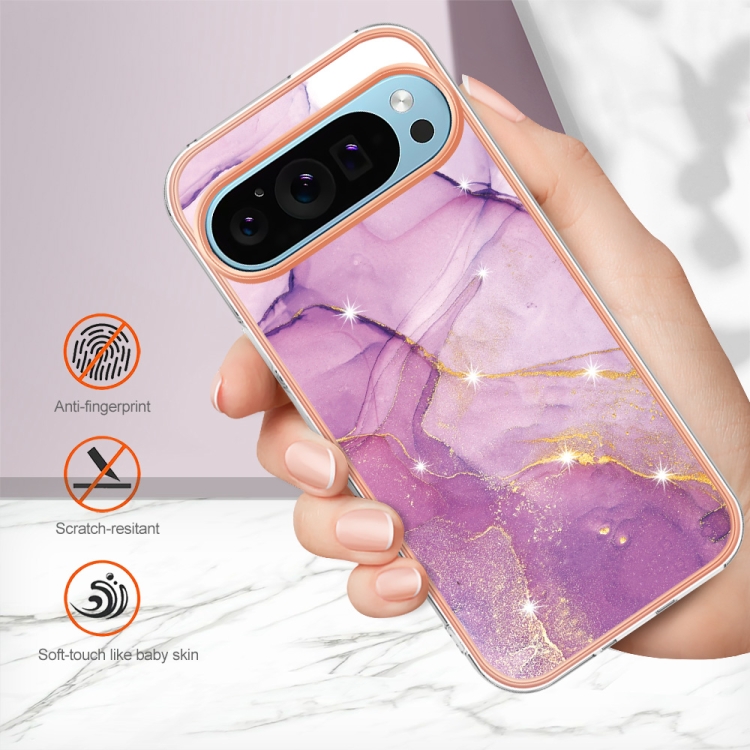 IMD MARBLE Husă De Protecție Pentru Google Pixel 9 / Pixel 9 Pro PURPLE