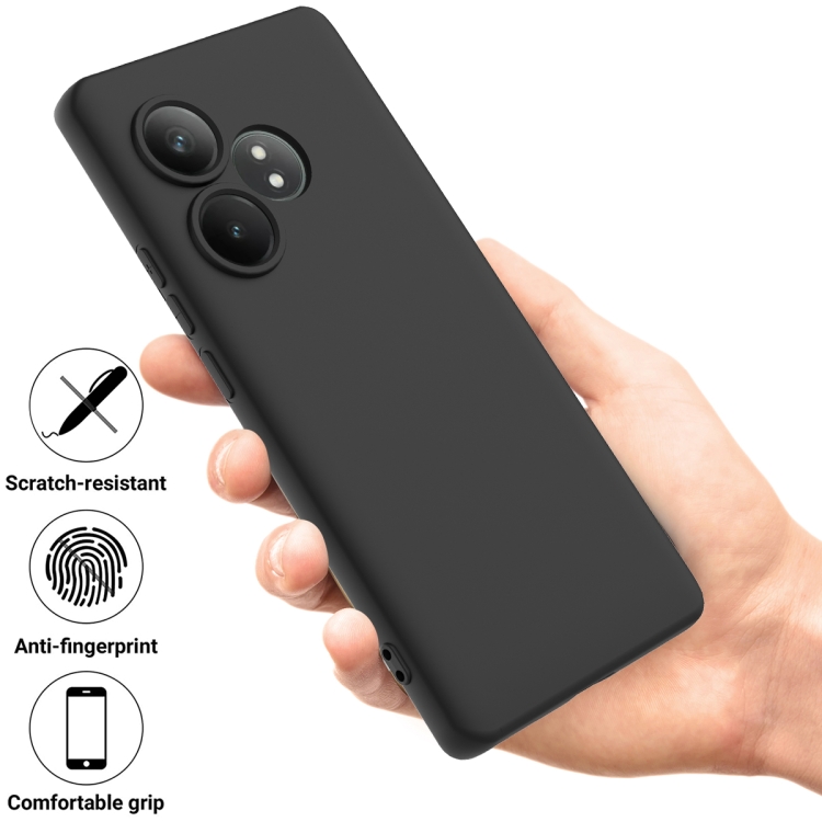 RUBBER Husă De Protecție Pentru Realme GT 6 / Realme GT 6T Negru