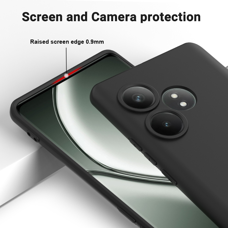 RUBBER Husă De Protecție Pentru Realme GT 6 / Realme GT 6T Negru