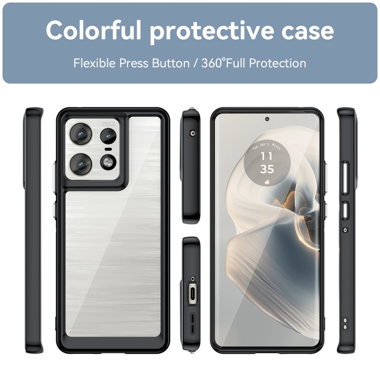 CRYSTAL Husă De Protecție Pentru Motorola Edge 50 Pro Negru