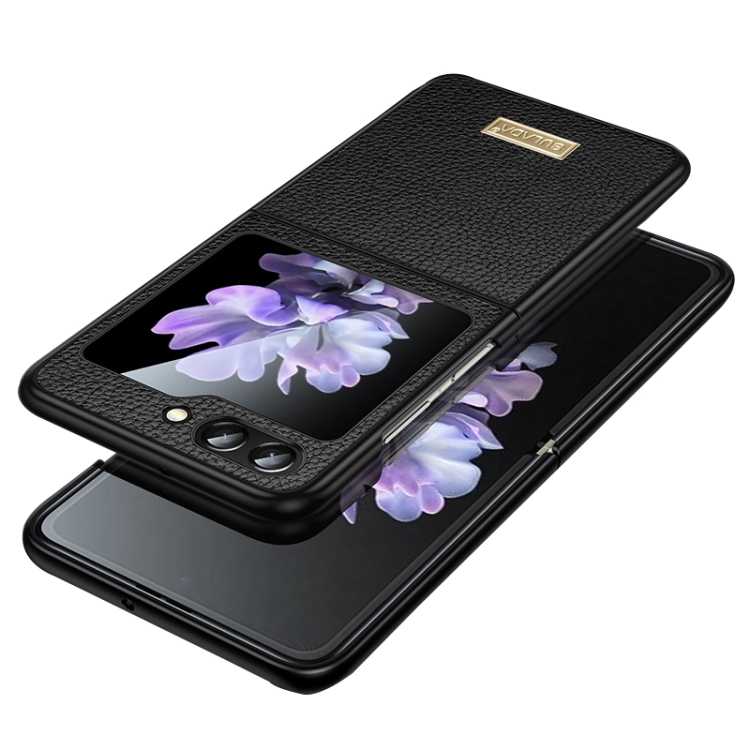 SULADA LEATHER Husă De Protecție Samsung Galaxy Z Flip6 5G Negru