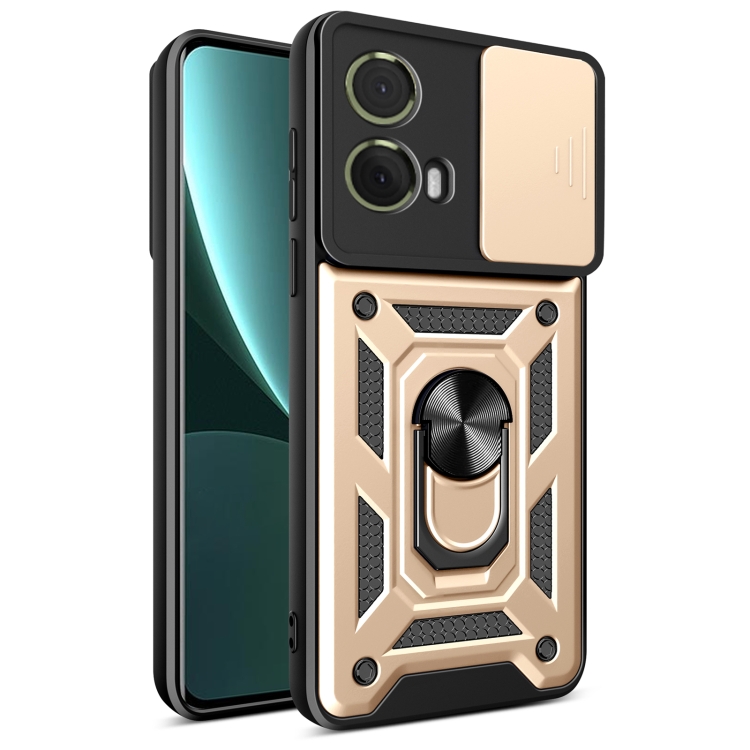 RING CAMERA Capac Cu Suport Pentru Motorola Moto G85 5G Gold