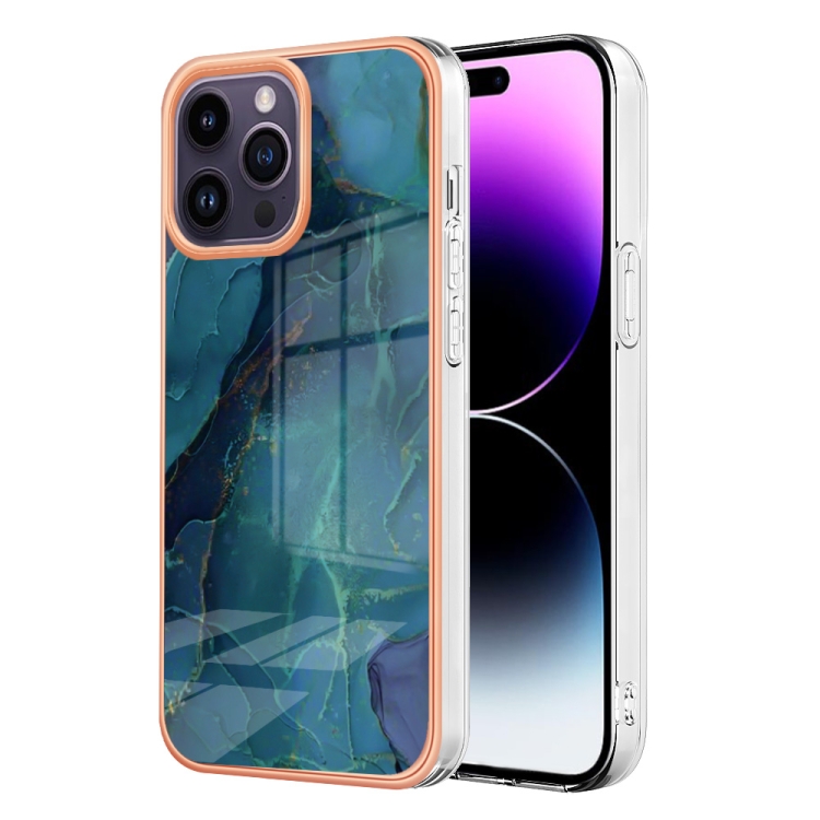 IMD MARBLE Husă De Protecție Pentru Apple IPhone 16 Pro Max GREEN