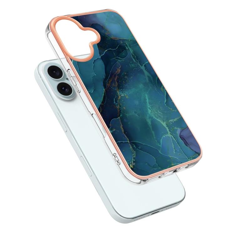 IMD MARBLE Husă De Protecție Pentru Apple IPhone 16 Plus GREEN