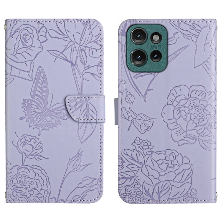 ART BLOSSOM Husă Portofel Pentru Motorola Edge 50 Violet