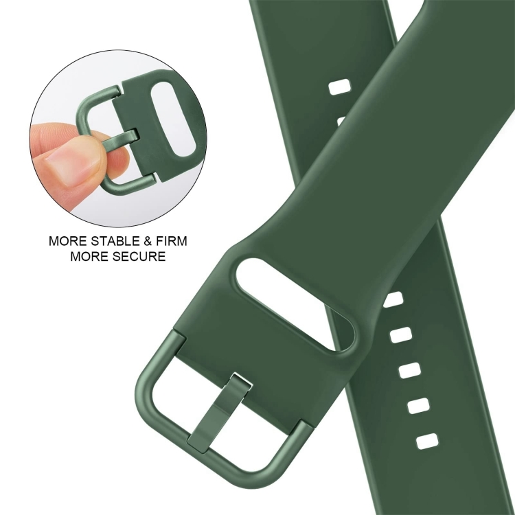 SILICONE Curea Interschimbabilă Pentru Apple Watch 10 46mm Verde închis