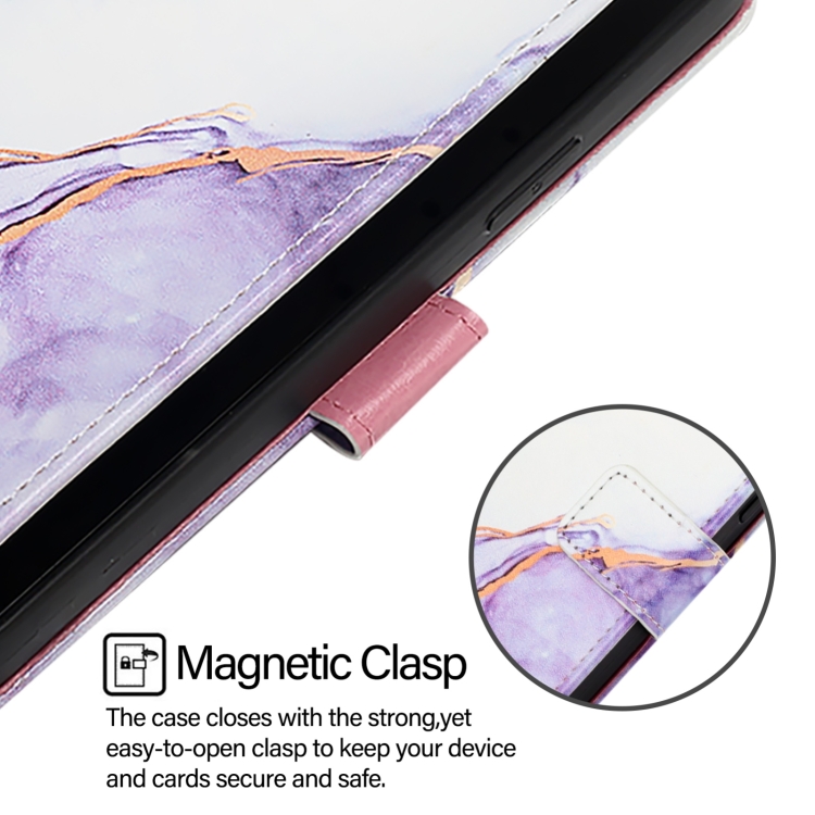 ART MARBLE Husă Portofel Pentru Huawei Nova 12i PURPLE