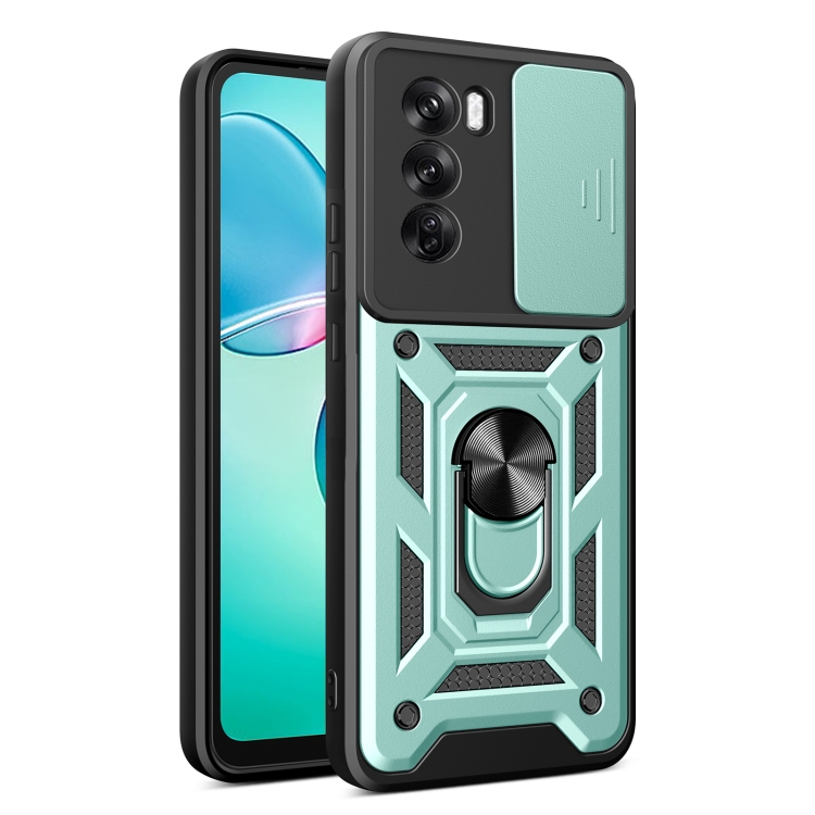 RING CAMERA Capac Cu Suport Pentru Oppo Reno12 Pro 5G Verde