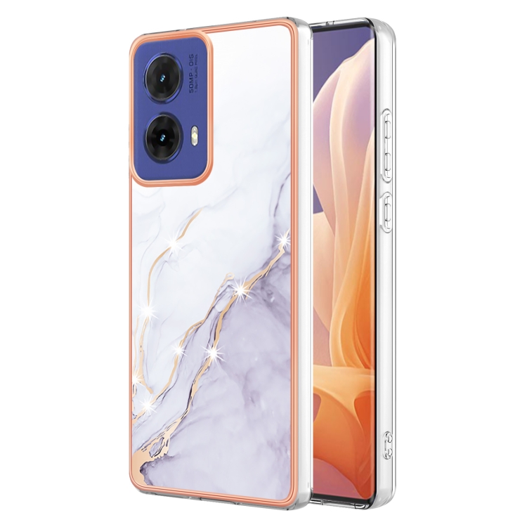 IMD MARBLE Husă De Protecție Pentru Motorola Moto G85 5G WHITE